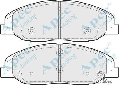 APEC BRAKING pad1633 -  Комплект тормозных колодок, дисковый тормоз